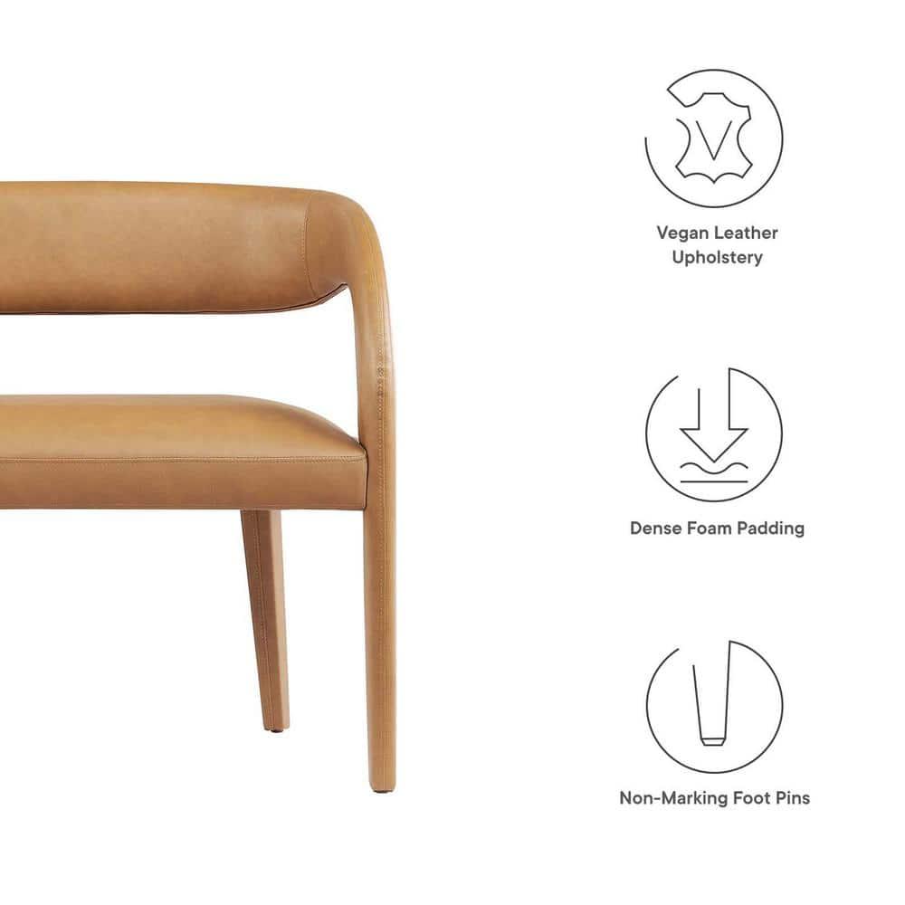 Modway Modway Pinnacle Vegan Leather Accent Bench