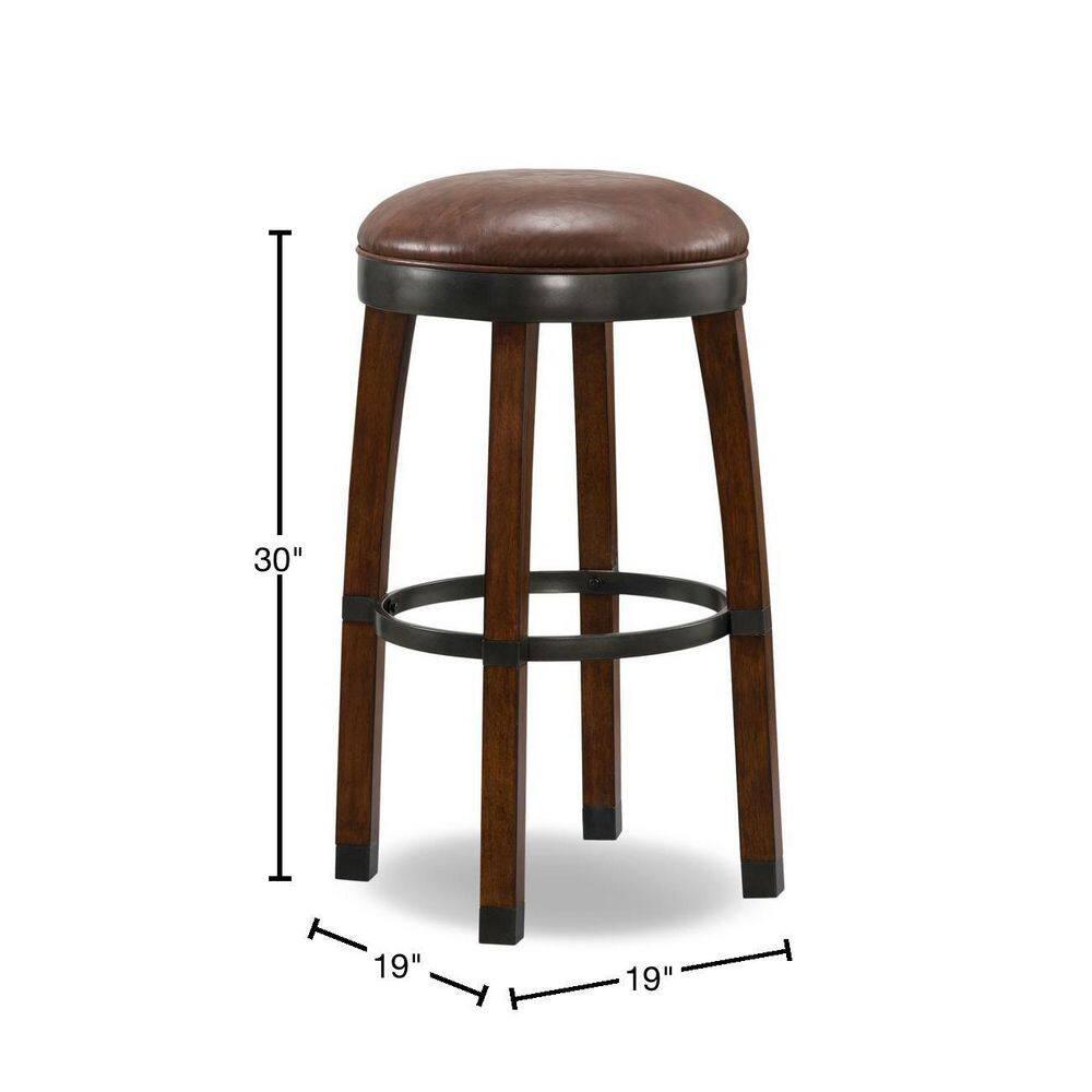 Leick Furniture Favorite Finds 30" Wood Bar Stool in Sienna/Brown (Set of 2)