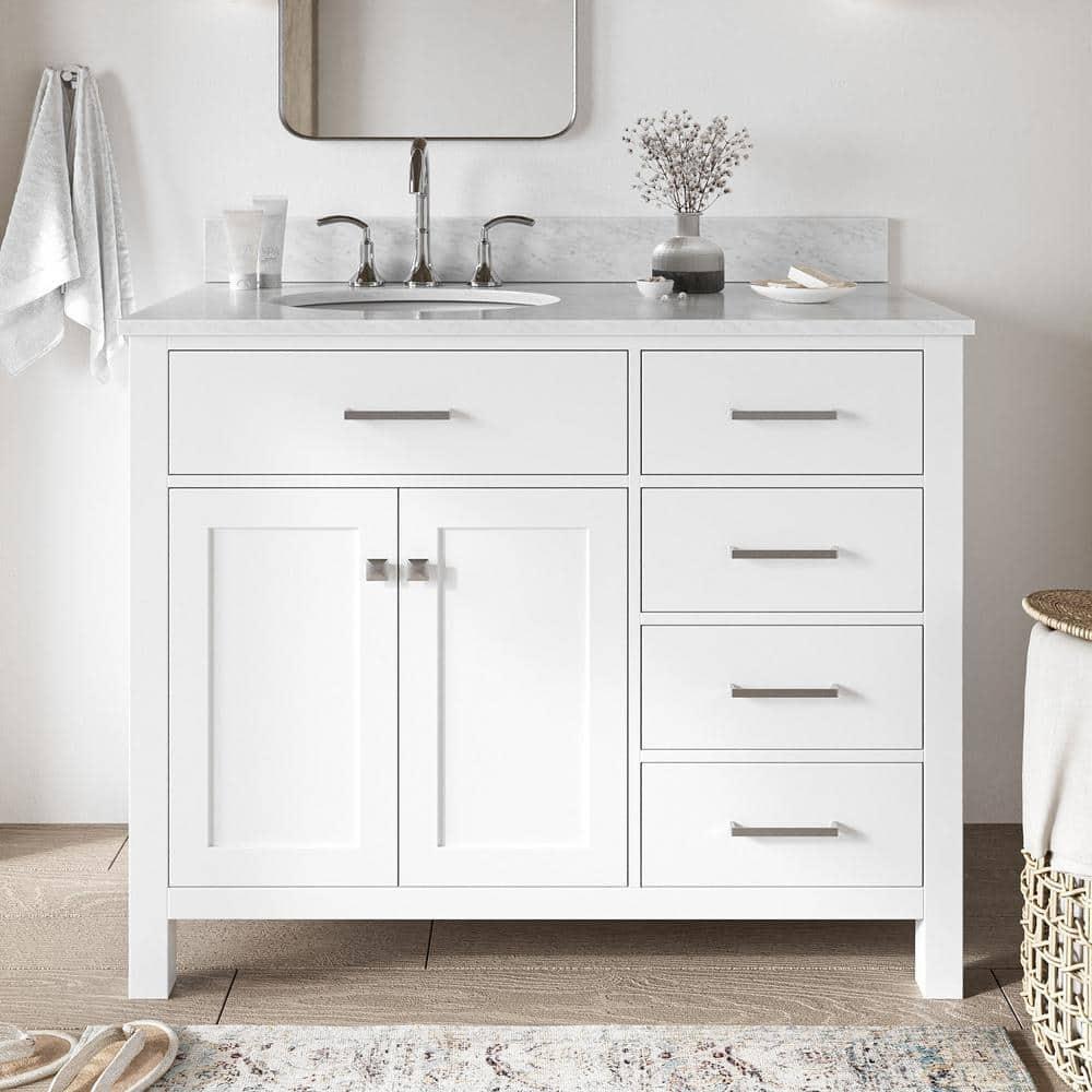 Ariel H036slcqrvo Bristol 36" Free Standing Single Basin Vanity Set - White