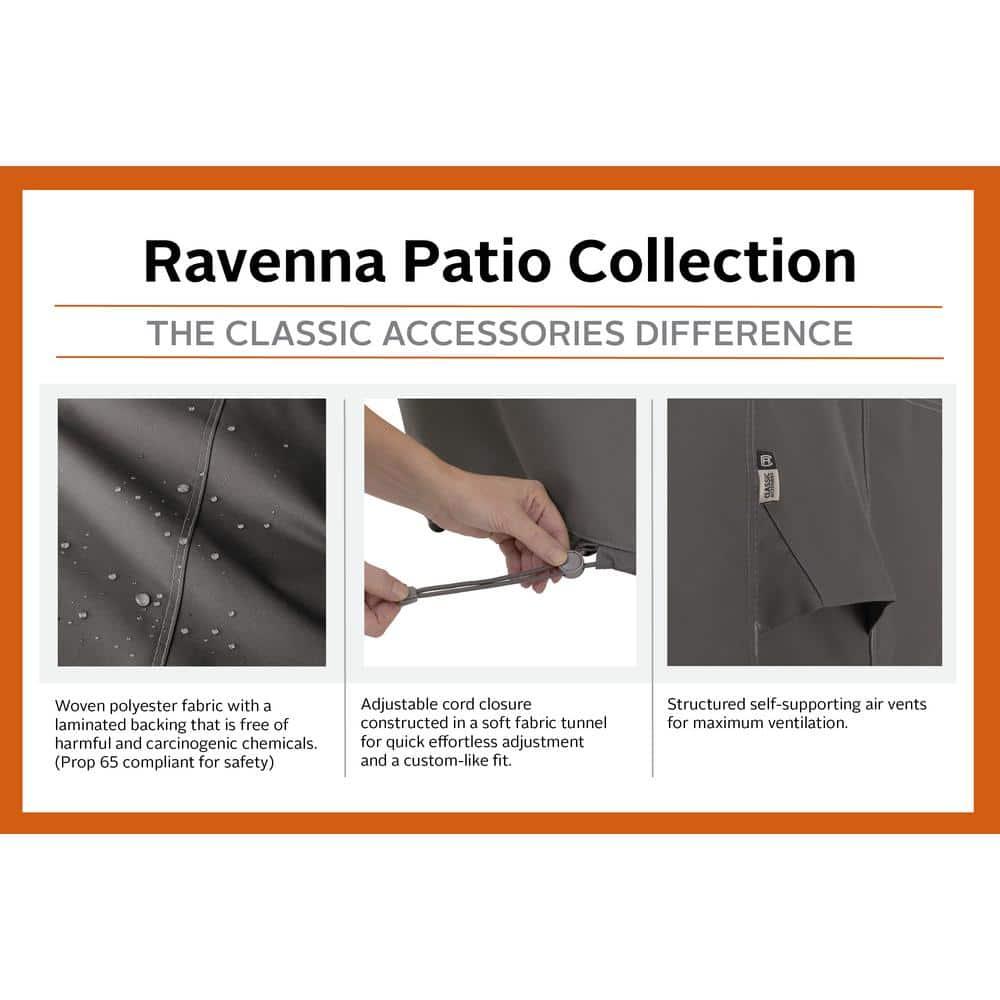 Classic Accessories Ravenna Water-Resistant 60 Inch Square Patio Table Cover