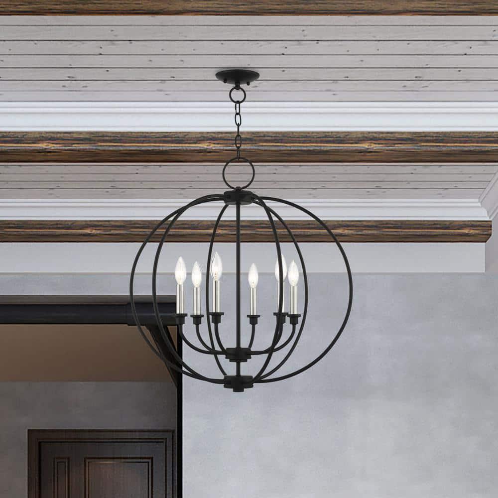 Livex Lighting Milania 6 - Light Chandelier in  Black
