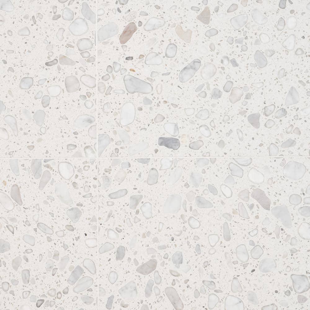 Terra Italia 23.62 in. x 23.62 in. Honed Terrazzo Floor and Wall Tile (3.87 Sq. Ft. / Each)