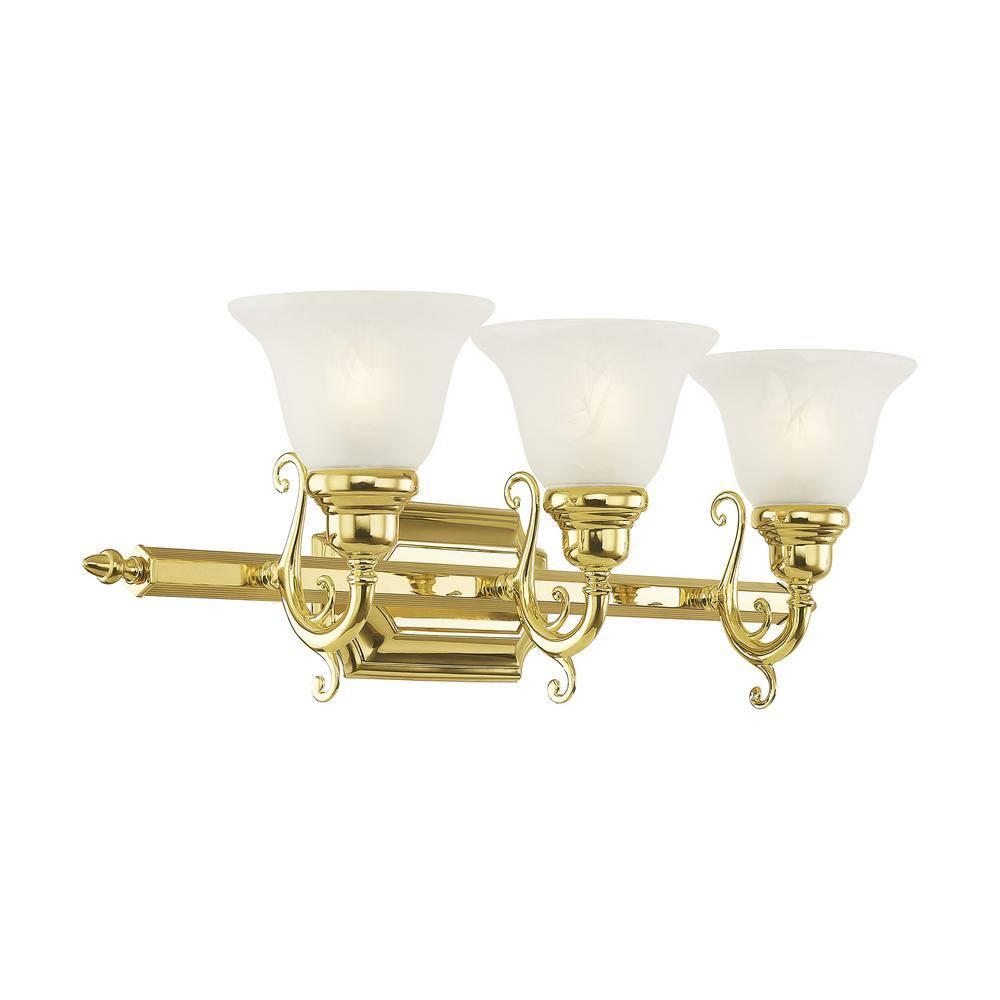 Livex Lighting French Regency 3 - Light Vanity in  Polished Brass