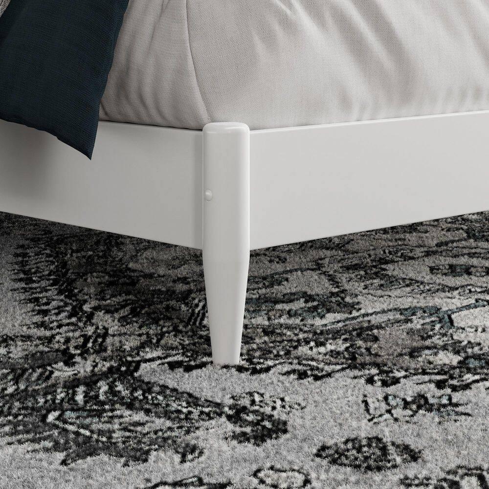 AFI Naples Queen Solid Wood Low Profile Platform Bed, White