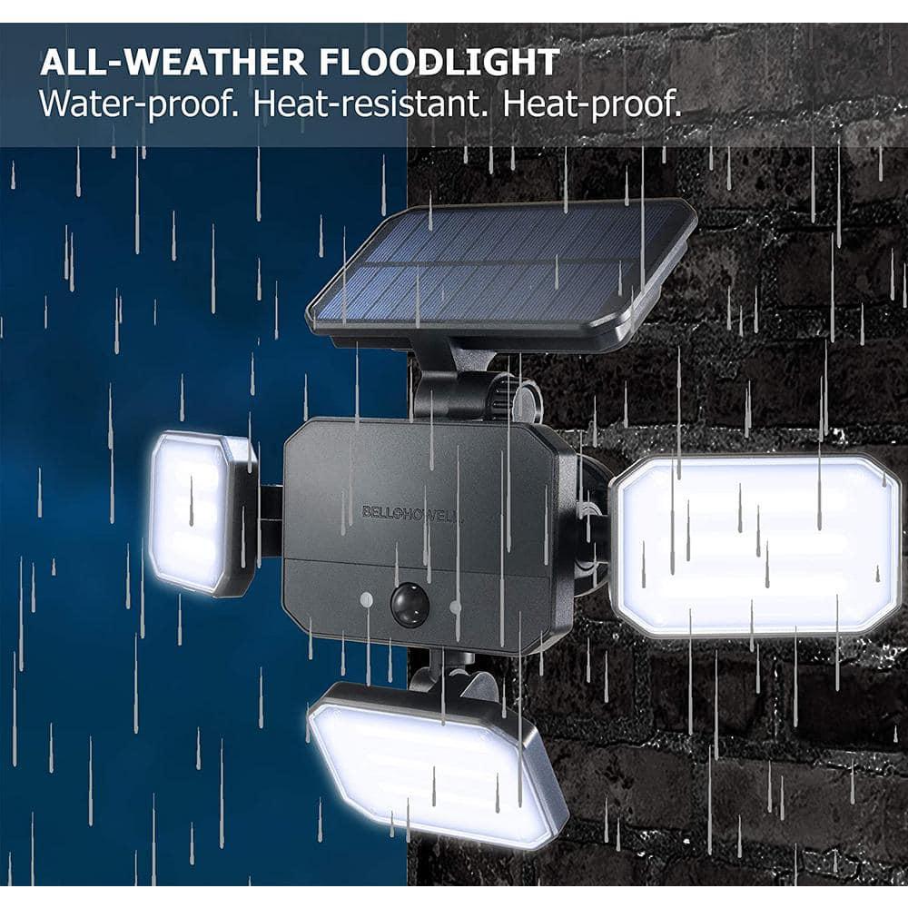Bell + Howell Bell+Howell Bionic Solar Powered Floodlight with Remote Control, Wide Angle and Motion Activated