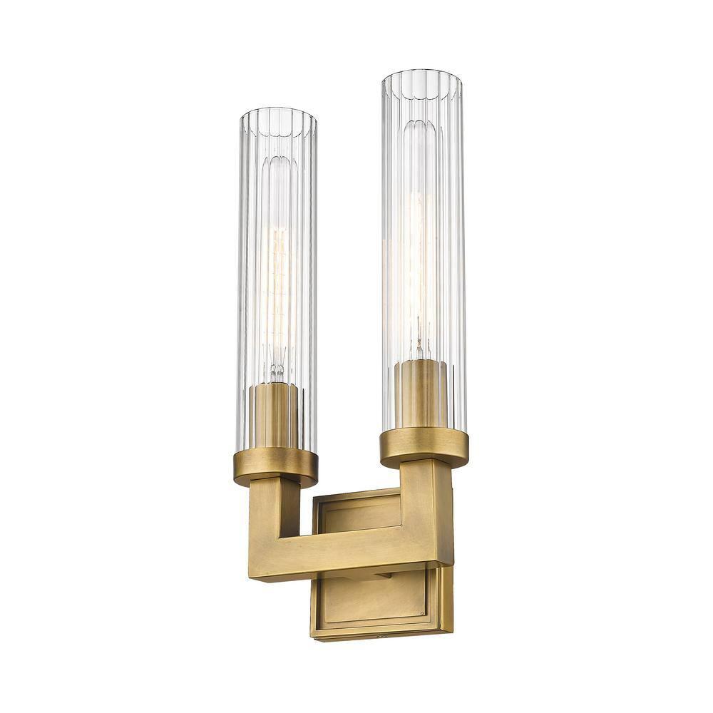 Z-Lite Beau 2 - Light Wall Light in  Rubbed Brass