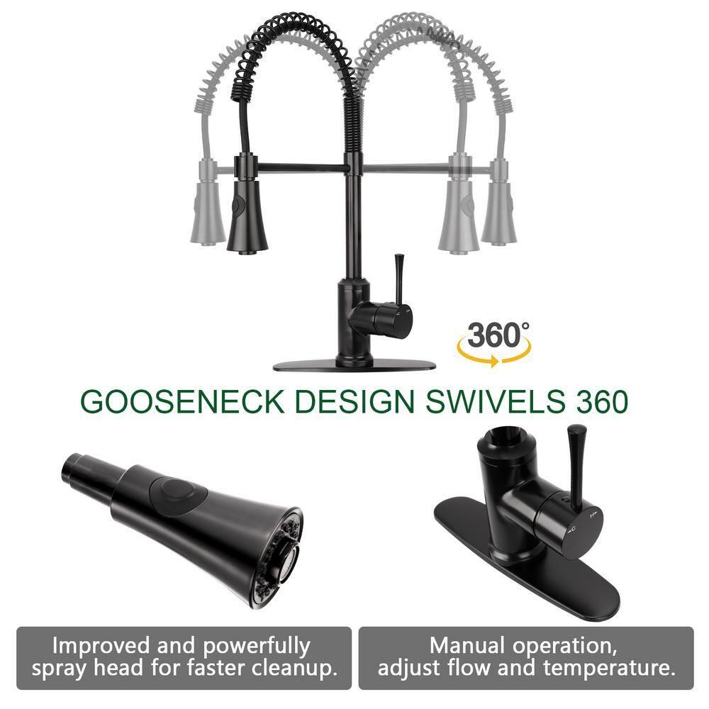 Pull Down Single Handle Kitchen Faucet