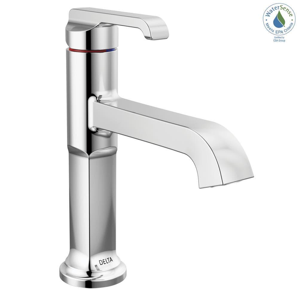 Tetra Single Hole Bathroom Faucet, Single Handle Bathroom Sink Faucet with Drain Assembly
