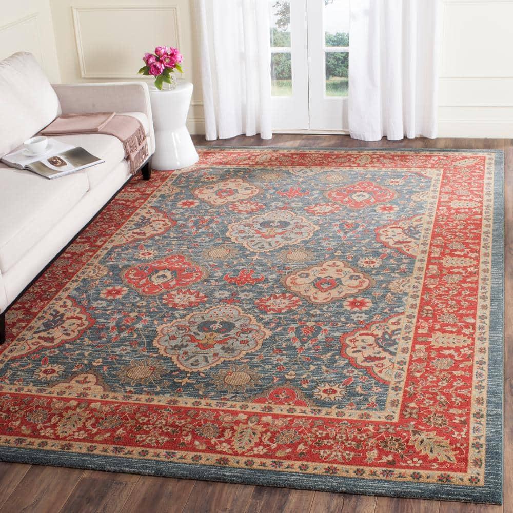 Mahal MAH655 Power Loomed Indoor Area Rug - Navy/Red - 8'9"x11'9" - Safavieh.