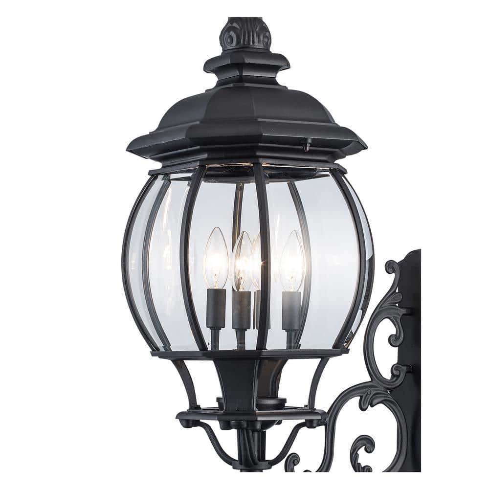 Trans Globe Lighting 4052 BK Outdoor Francisco 32" Wall Lantern, Black