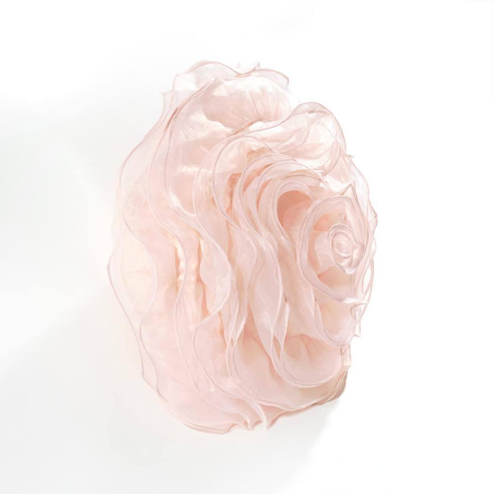 Lush Decor 17 in x 17 in Pink Ruffle Polyester Decorative Pillow