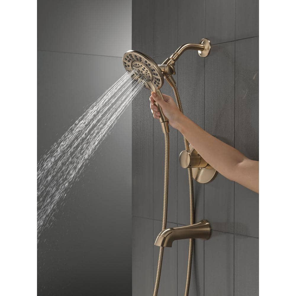 Delta Albion Single-Function Tub Shower Faucet Set, Shower Trim Kit with In2ition Shower Head T144855-CZ-I