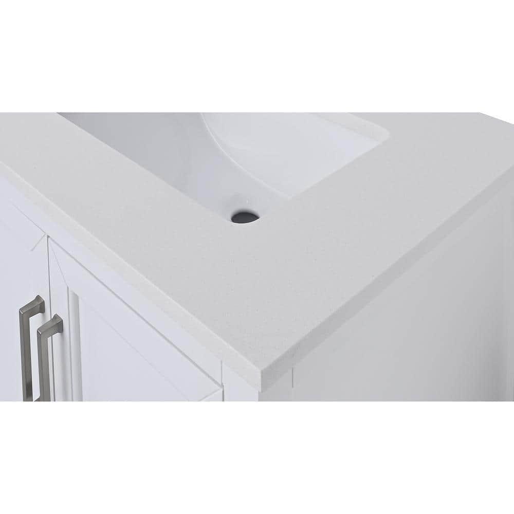 25'' Quartz Single Bathroom Vanity Top with Sink