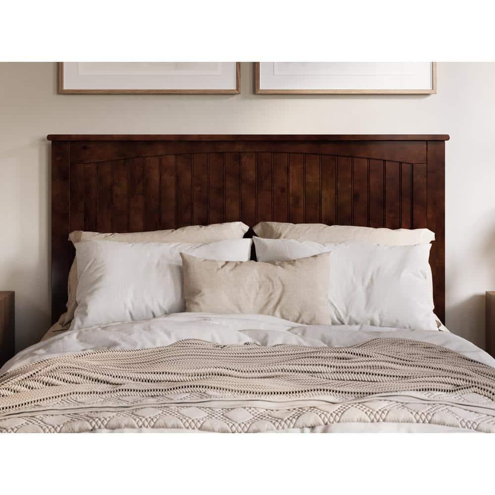 AFI Naples Queen Solid Wood Low Profile Platform Bed with Matching Footboard, Walnut