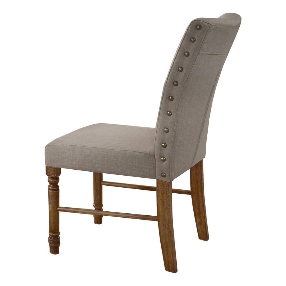 Best Master Ellen Dining Side Chair in Antique Natural Oak (Set of 2)