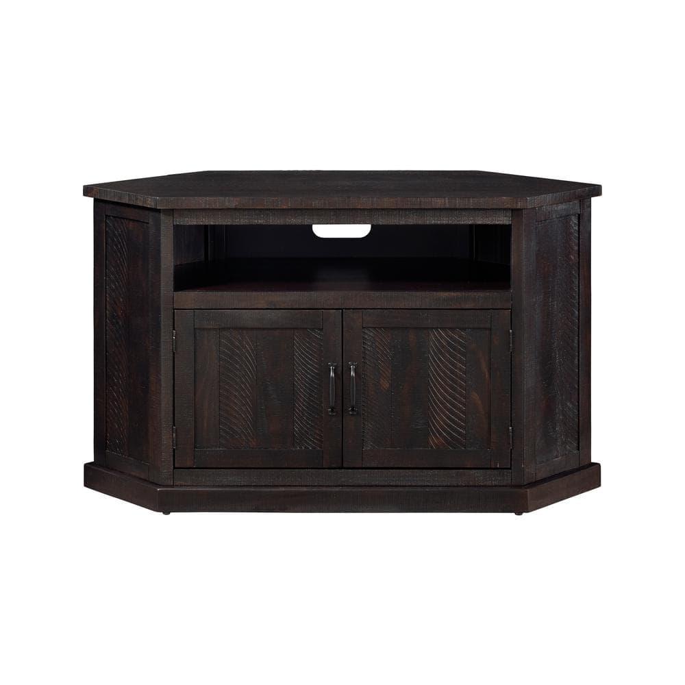 Martin Svensson Home Rustic Corner TV Stand for TVs up to 55", Espresso