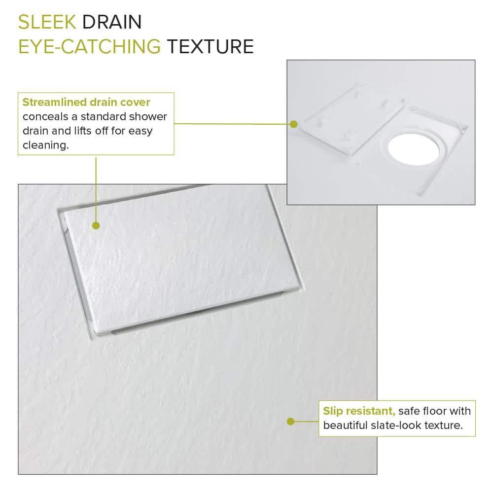Transolid 36'' W 36'' D Square Single Shower Base FLU3636C-31