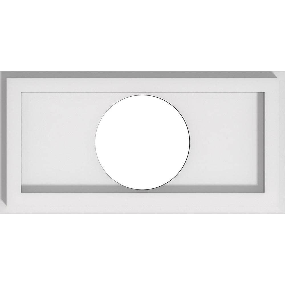 Ekena Millwork 32"W x 16"H x 7"ID x 11"C x 1"P Rectangle Architectural Grade PVC Contemporary Ceiling Medallion CMP12X6RE-04000