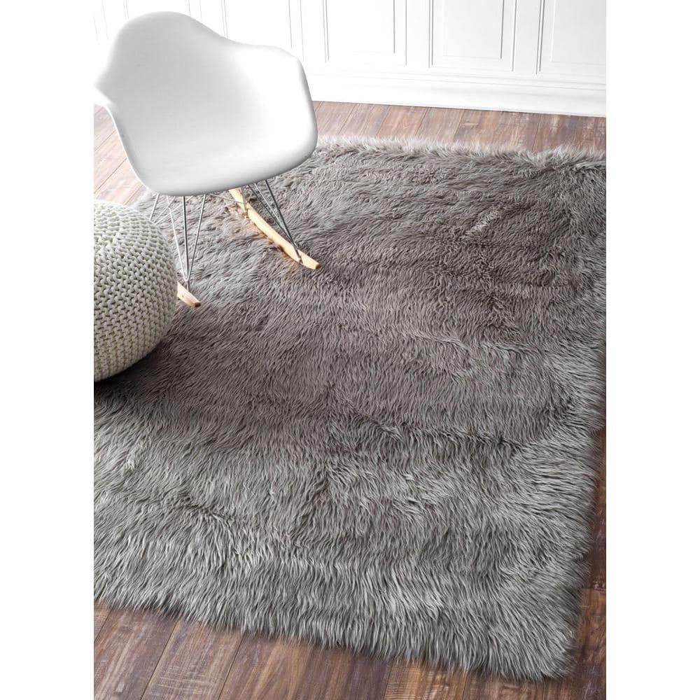 Nuloom Cloud Shag Area Rug Gray 5' x 7'