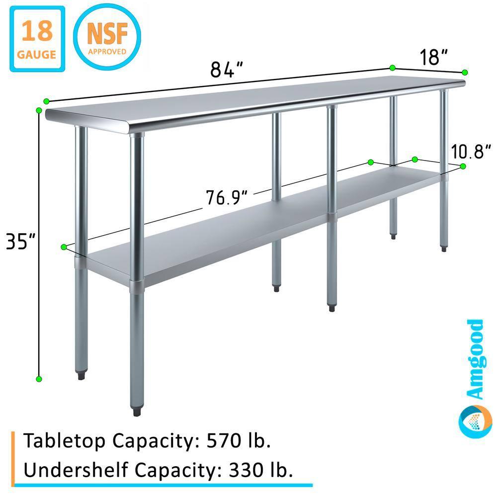 Amgood Amgood Stainless Steel 35'' H Work Table