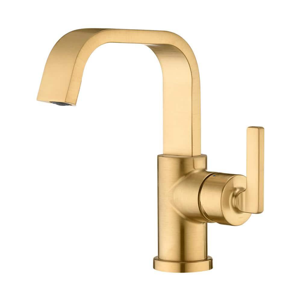 Single Hole Bathroom Faucet with Drain Assembly