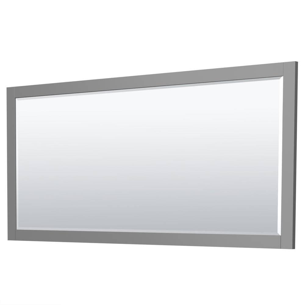 Wyndham Collection Miranda 72" Freestanding Double Bathroom Vanity with Cultured Marble Top with 70" Mirror
