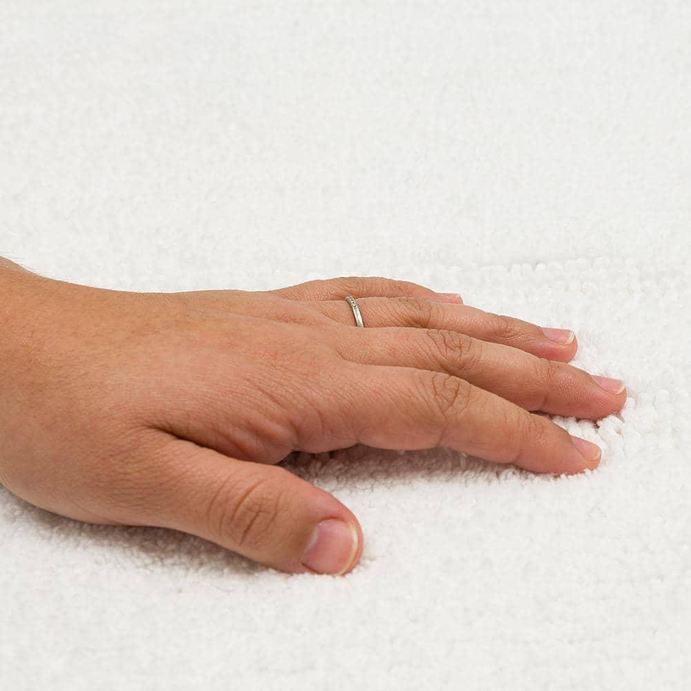 Mohawk Cotton Bath Mat Soft Absorbent Quick Dry Machine Washable Bathroom Mat, White, 17" x 24"