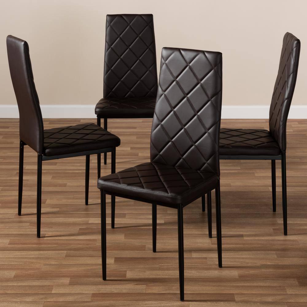 Dalisa 18.11'' H Tufted Faux Leather Upholstered Parsons Chair