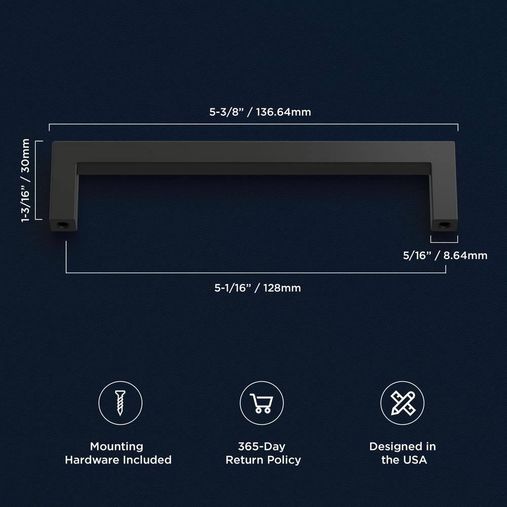 Heritage Designs Kitchen Cabinet Handles, 5 1/16" Square Drawer Pulls for Cabinet Doors, Dresser Drawers