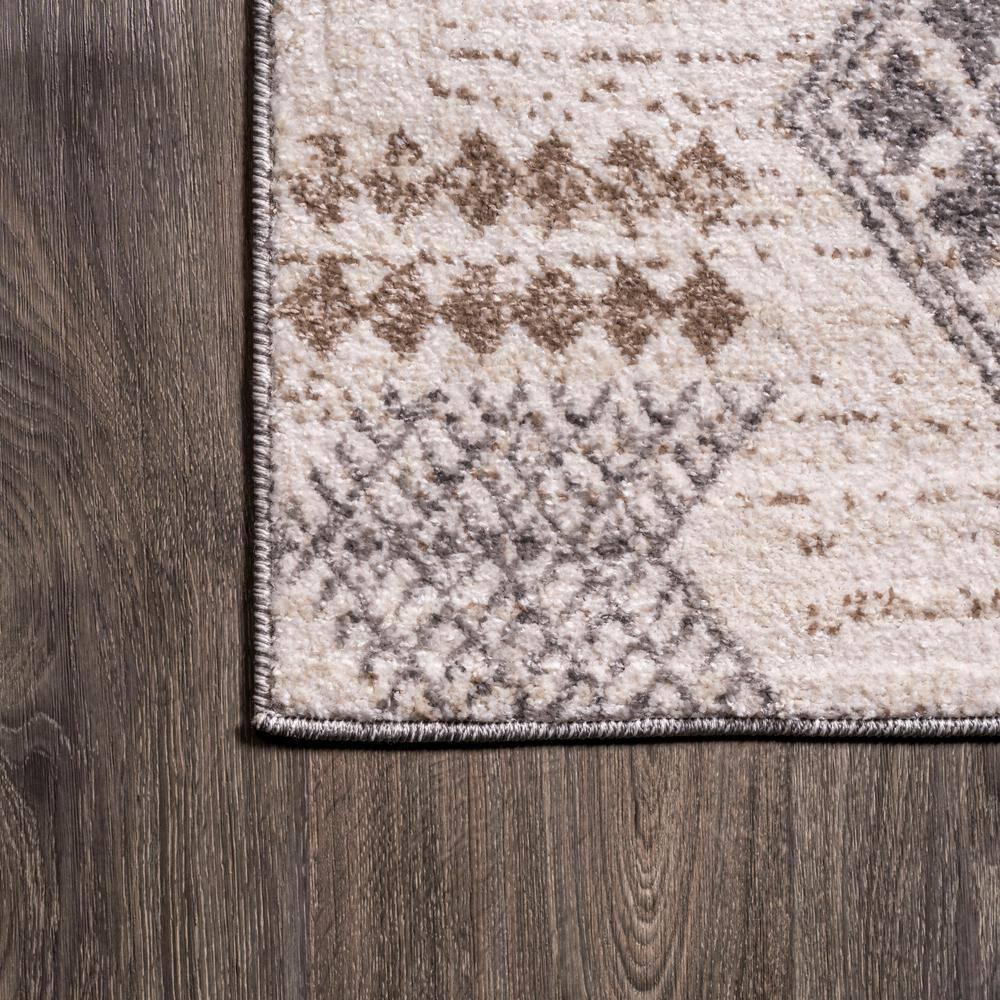 3'x5' Bhalil Berber Diamond Geometric Area Rug, Beige/Gray - JONATHAN Y