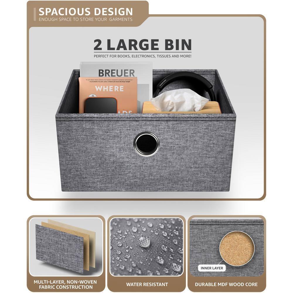 2 Drawers Table Dresser - Black