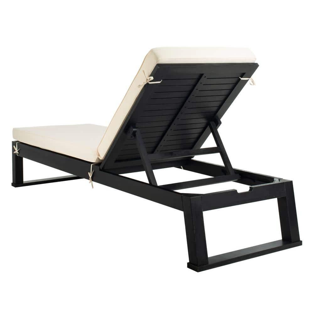 Solano Sunlounger - Outdoor - PAT7024 - Black/Beige -Safavieh