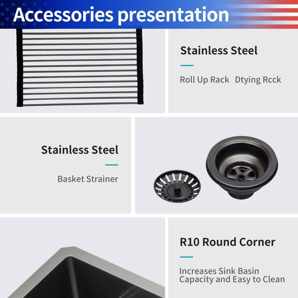 33'' L Undermount Double Bowl Stainless Steel Kitchen Sink