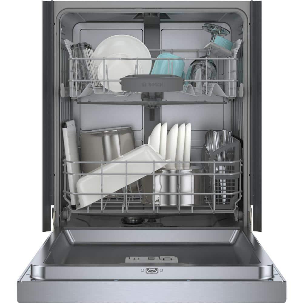 Bosch 800 Series 24" Front Control Built-In Dishwasher with Hybrid Tub SHE3AEM5N