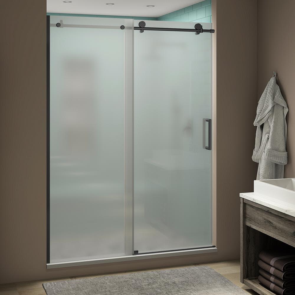 Coraline XL52" W x 80" H Single Sliding Frameless Shower Door