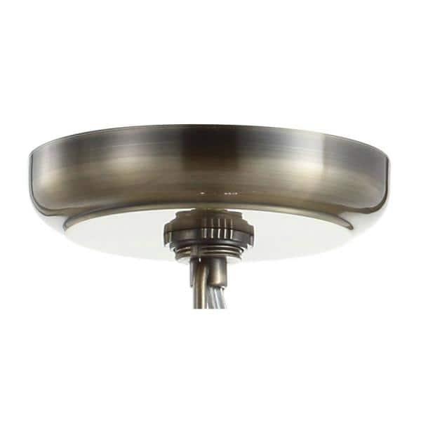 JONATHAN Y Georgina 12" Crystal/Metal LED Pendant Pendant, Antique Brass