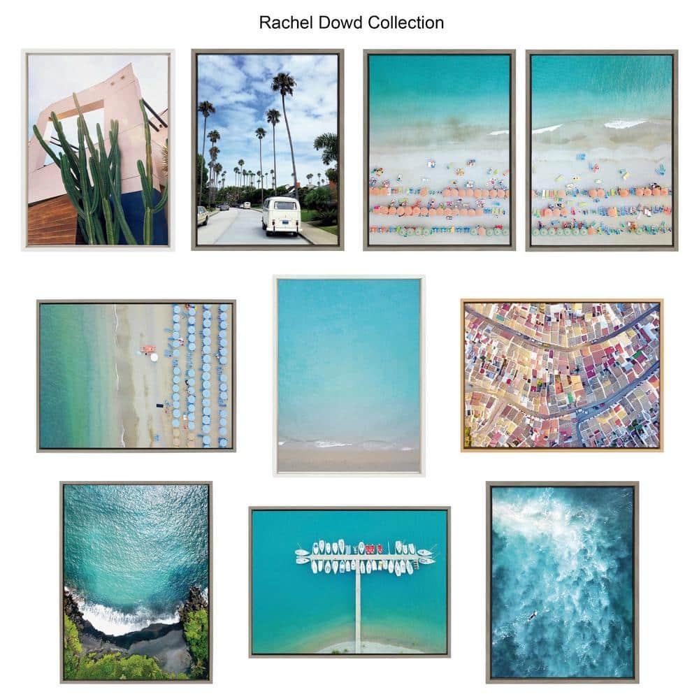 18" x 24" Sylvie La Jolla Commute by Rachel Dowd Framed Wall Canvas Gray - Kate & Laurel All Things Decor: Modern Nautical Digital Art