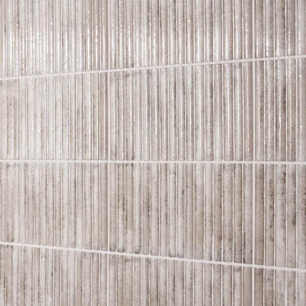 Canu 5.9 In. x 11.81 In. Polished Fluted Ceramic Subway Wall Tile (9.68 Sq. Ft. / Case)