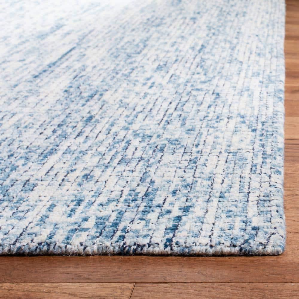 Abstract ABT473 Hand Tufted Area Rug - Ivory/Navy - 8'9"x11'9" - Safavieh.