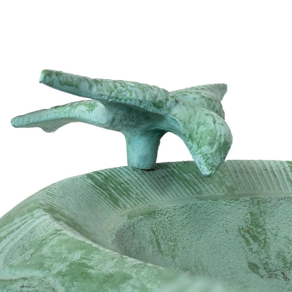 Garden Visitor Freestanding Cast Aluminum Outdoor Bird Bath