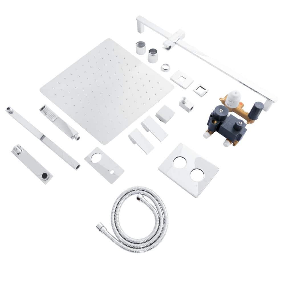 ZLINE ZLINE Bliss Shower System W/ 16 in. Oversized Shower Head in Brushed Nickel (BLS-SHS16-BN) BLS-SHS16-CH