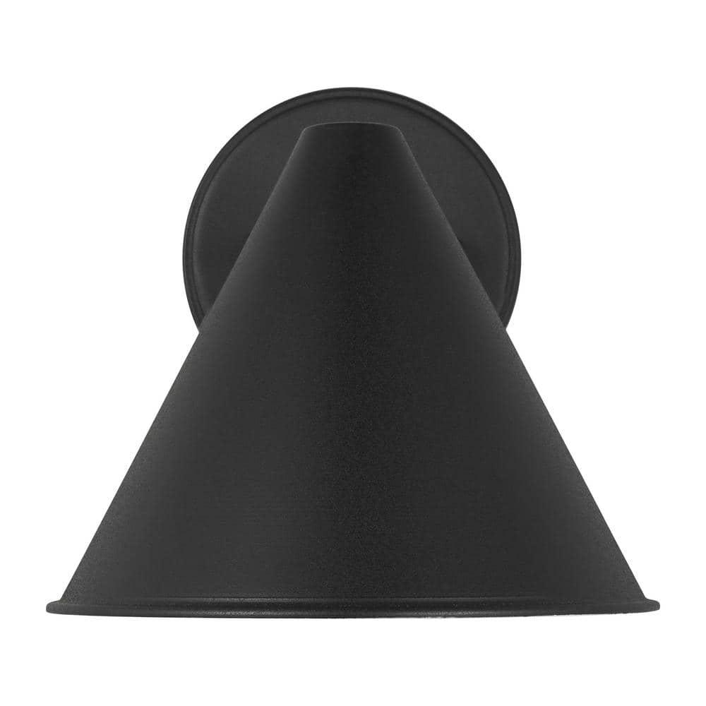 Generation Lighting Crittenden 1 -Light 7.63-in H Black Hardwired Dark Sky Outdoor Wall Light