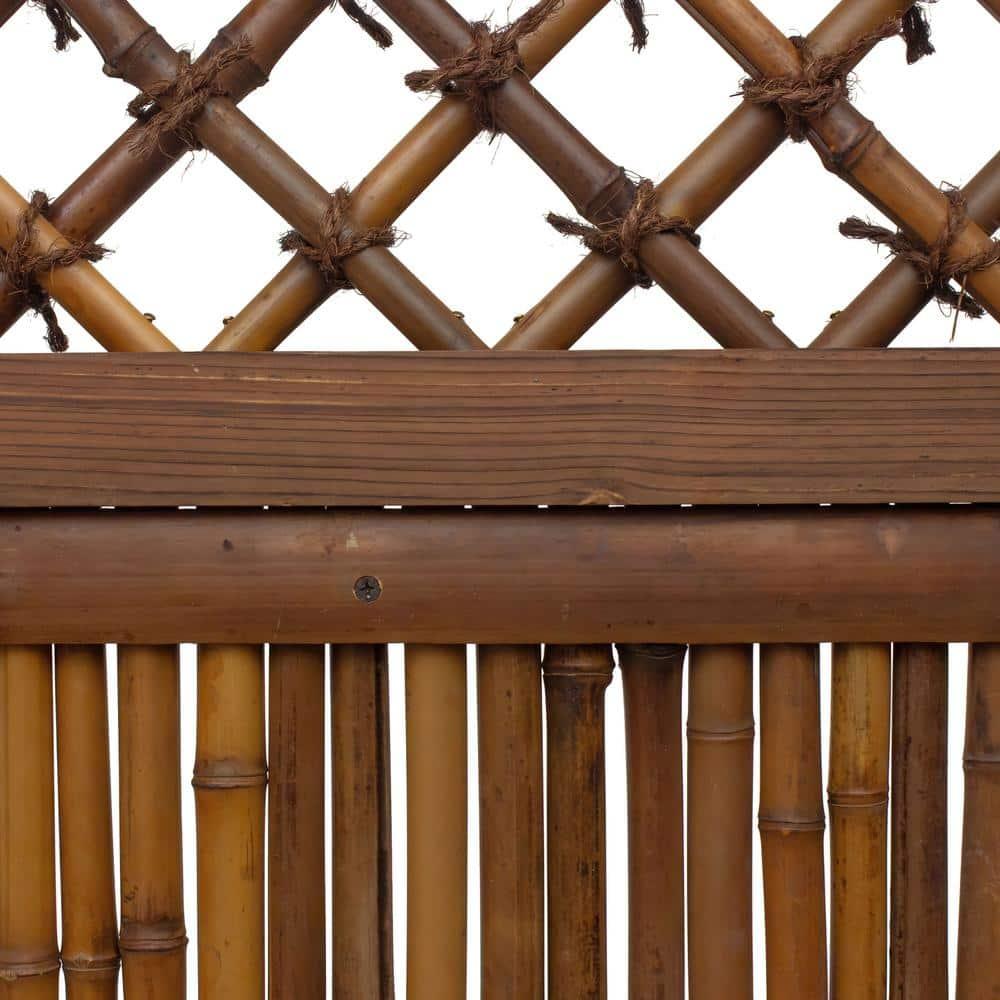 Red Lantern 6 ft. x 3 ft. Kogeta Zen Garden Bamboo Fence Panel