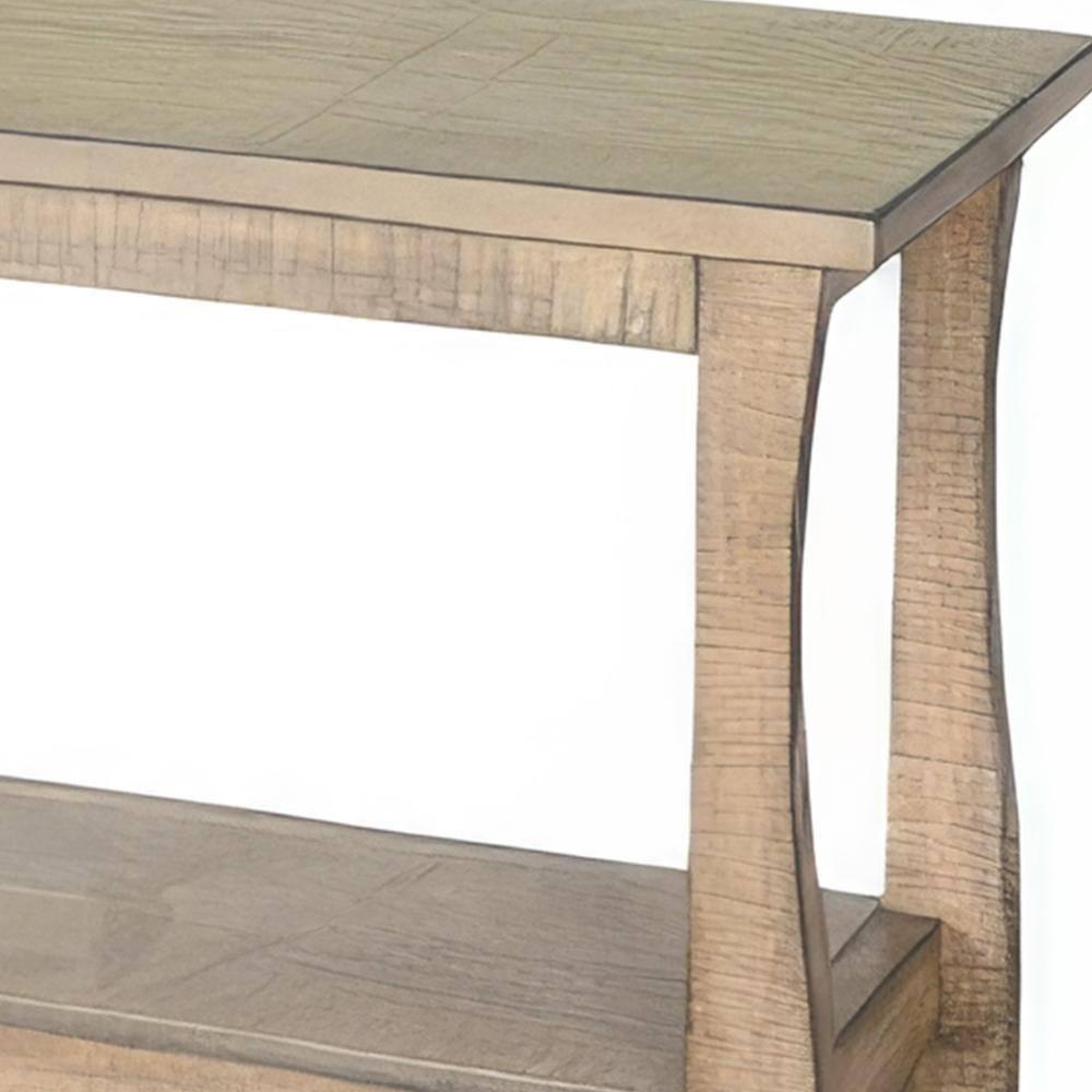 Benjara Rena Side End Table, Scallop Trim, 28 Inch Mahogany | Wayfair