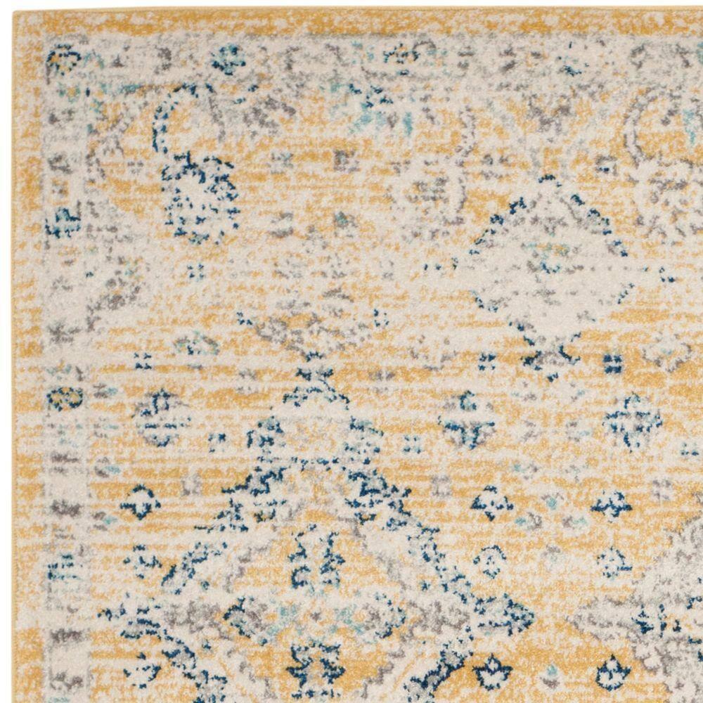 Evoke EVK224 Power Loomed Area Rug - Gold/Ivory - 4'x6' - Safavieh.