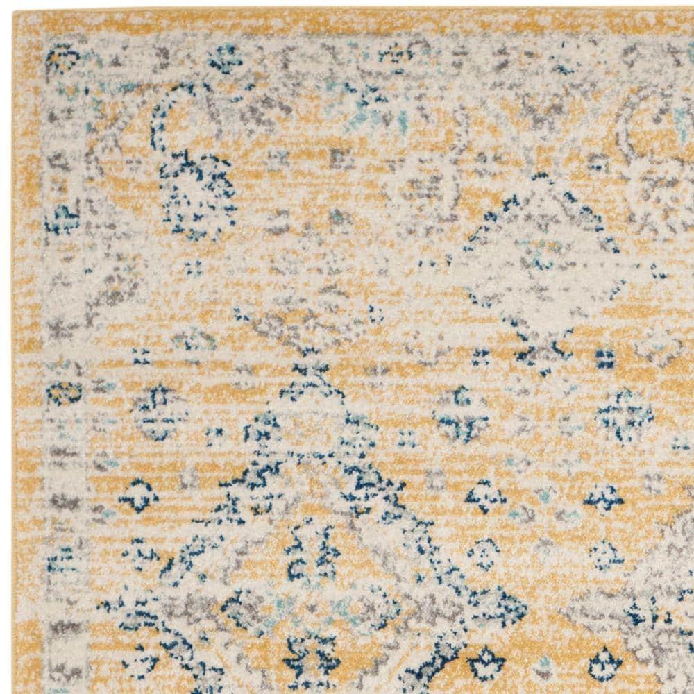 Evoke EVK224 Power Loomed Area Rug - Gold/Ivory - 5'3"x7'6" - Safavieh.