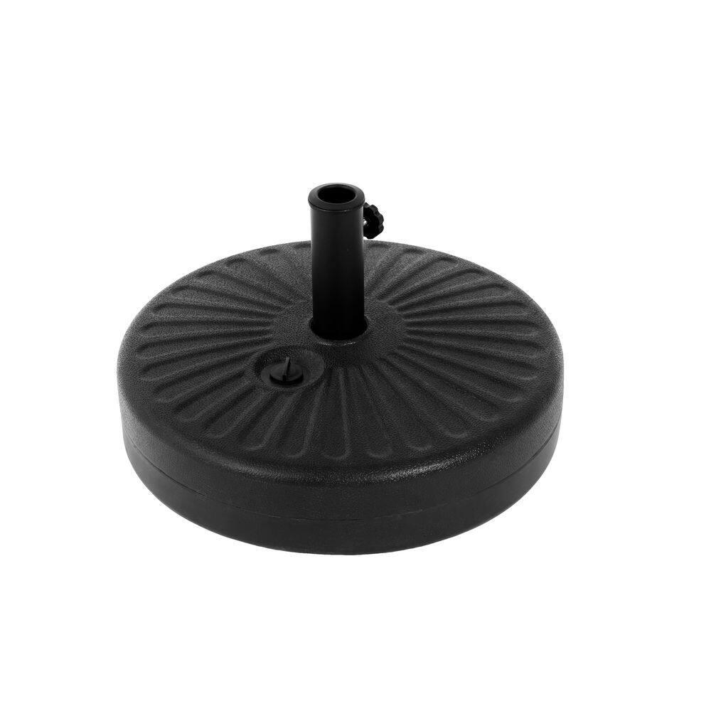 Plastic Patio Umbrella Base in Black
