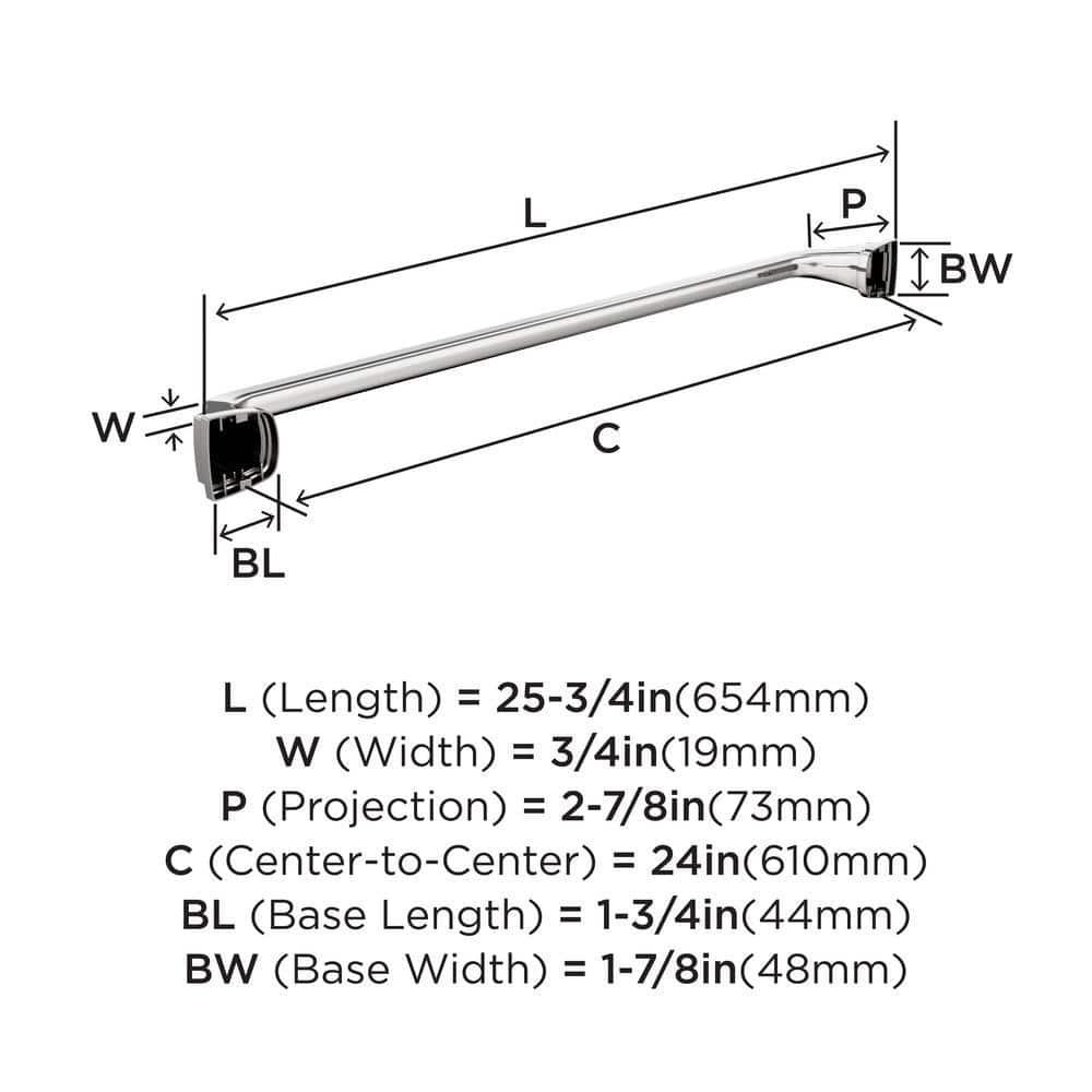 Amerock Revitalize Chrome 24 inch (610mm) Towel Bar