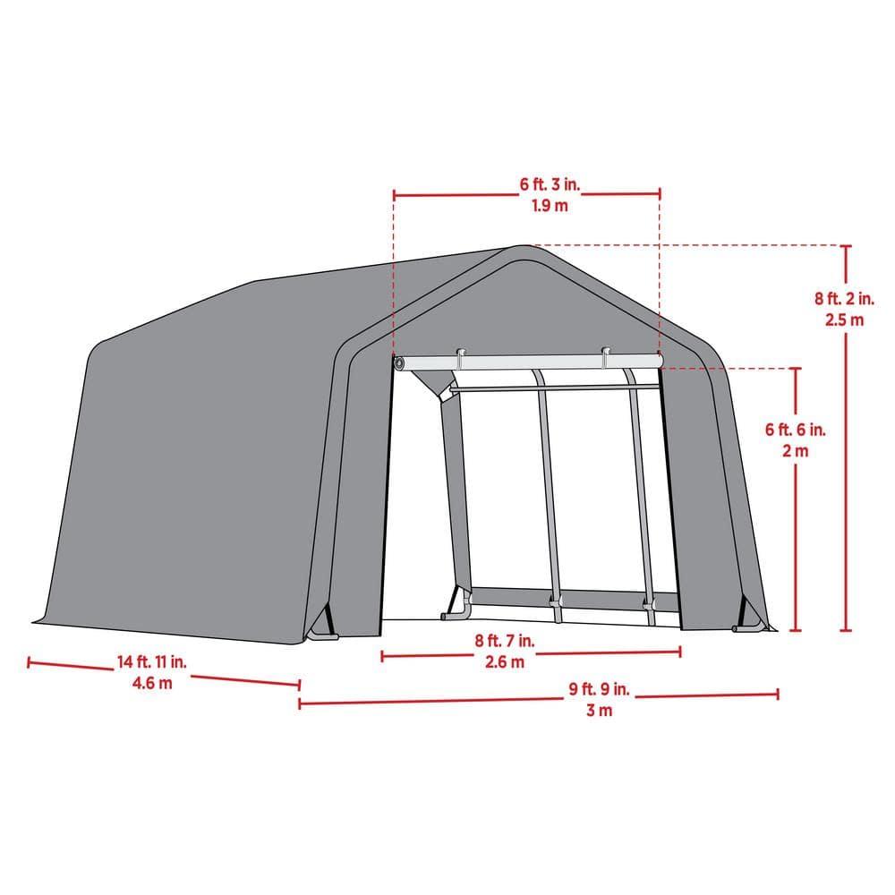 Scotts Storage Shed 10 x 15 x 8 Green Peak
