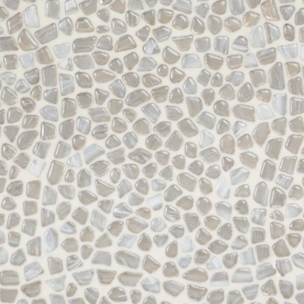 Fractal Pebble 11.88 in. x 11.88 in. Polished Glass Wall Mosaic Tile (0.98 Sq. Ft. / Each)